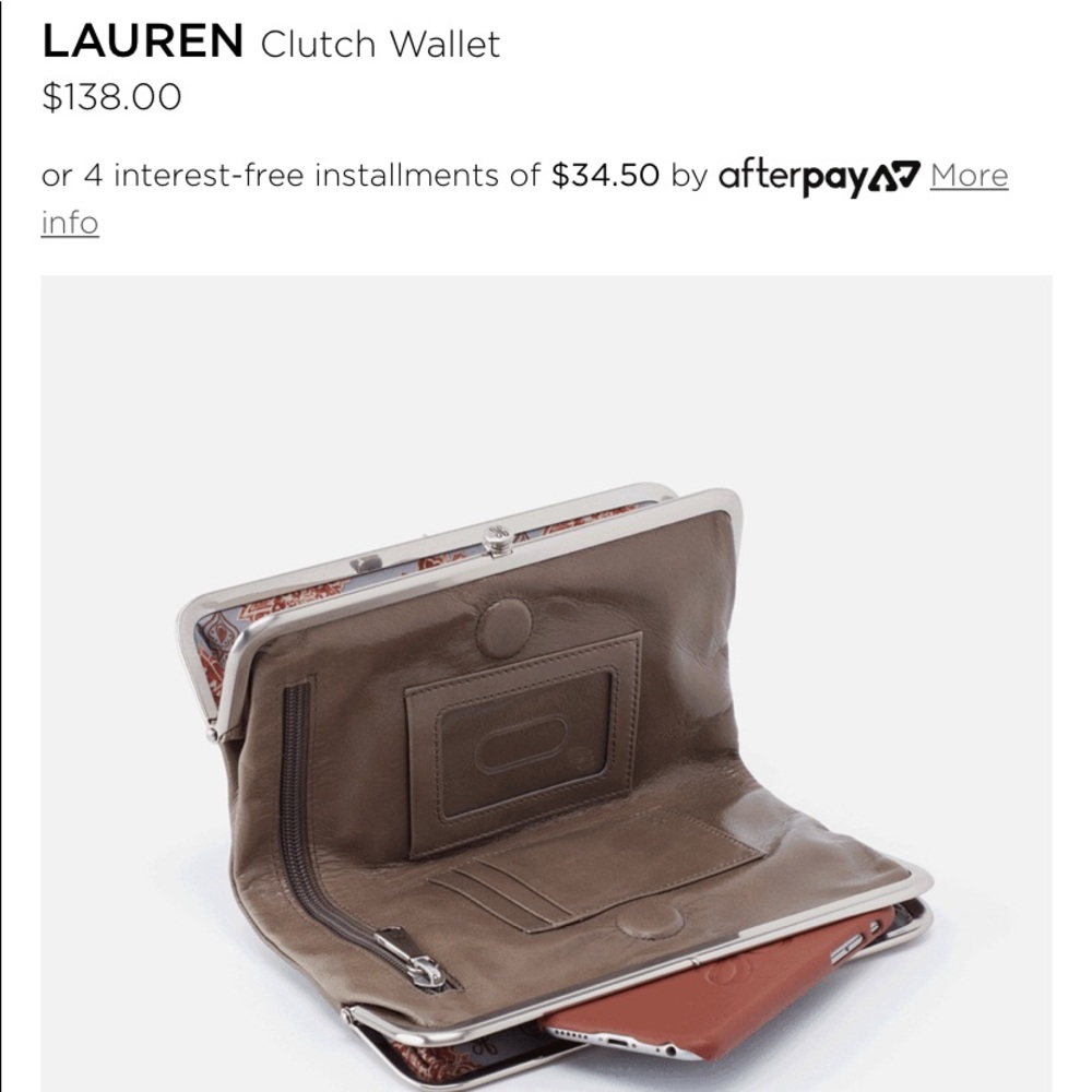 NWT HOBO CLUTCH IN GRAY